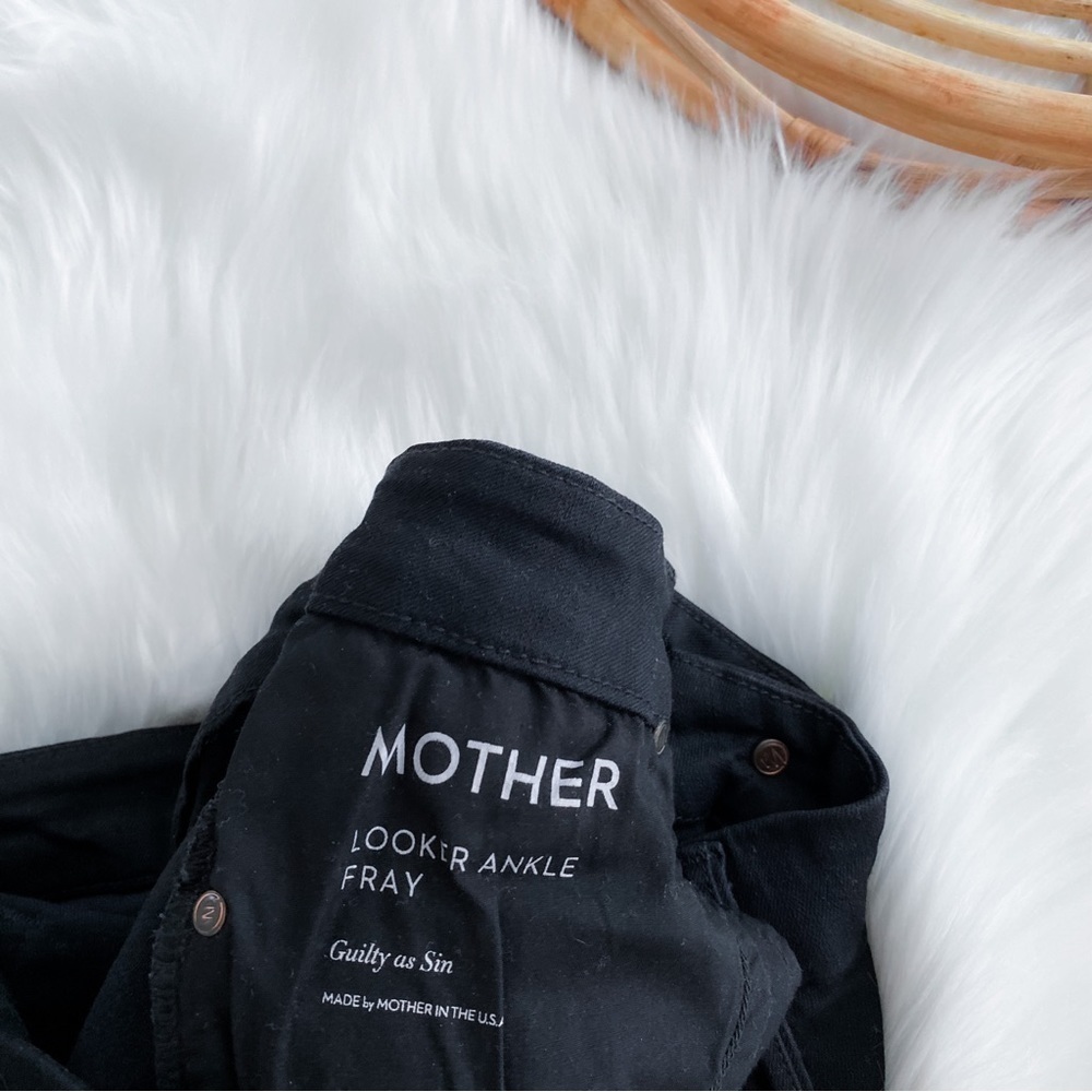 Mother Denim The Looker Ankle Fray Jeans  Guilty As Sin Distressed Ripped 29 - Picture 12 of 16